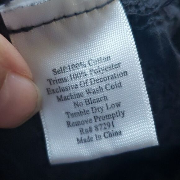 Johnny Was Blue Gray Floral Embroidered Boho Feminine Cotton Cardigan Size XS - Picture 3 of 6